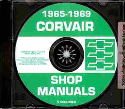 1965 1966 1967 1968 1969 corvair repair shop manual cd standard corsa 500 monza