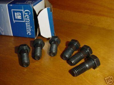 6 nos pressure plate bolts!! - fit's most 60's and 70's cars!! 302 327 427 62-74