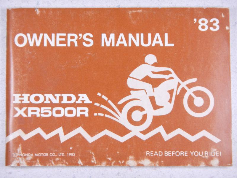 83 honda xr500r nos oem owner's drivers manual xr500 500r xr 500 r 1983