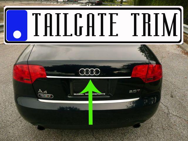 Chrome tailgate trunk molding trim - audi