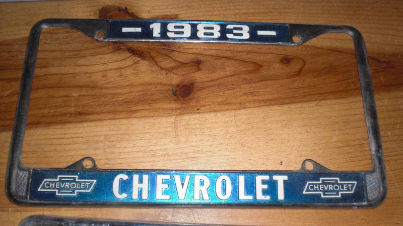 1983 chevy car truck chrome license plate frame