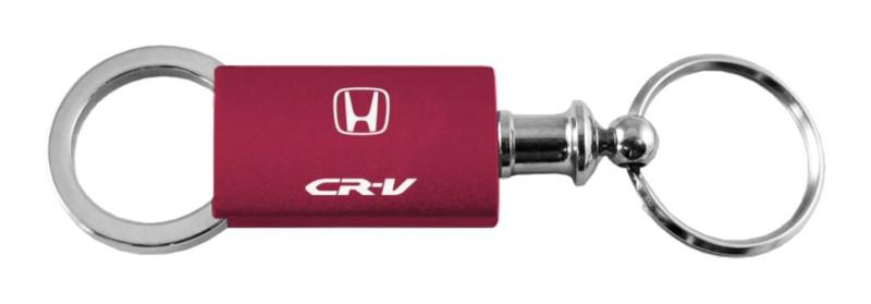 Honda crv burgundy anodized aluminum valet keychain / key fob engraved in usa g