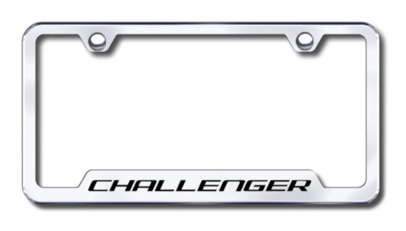 Chrysler challenger  engraved chrome cut-out license plate frame made in usa ge