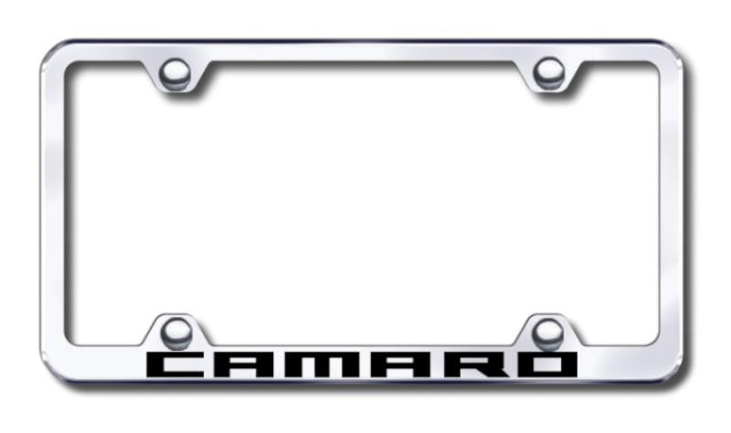 Gm camaro wide body  engraved chrome license plate frame made in usa genuine