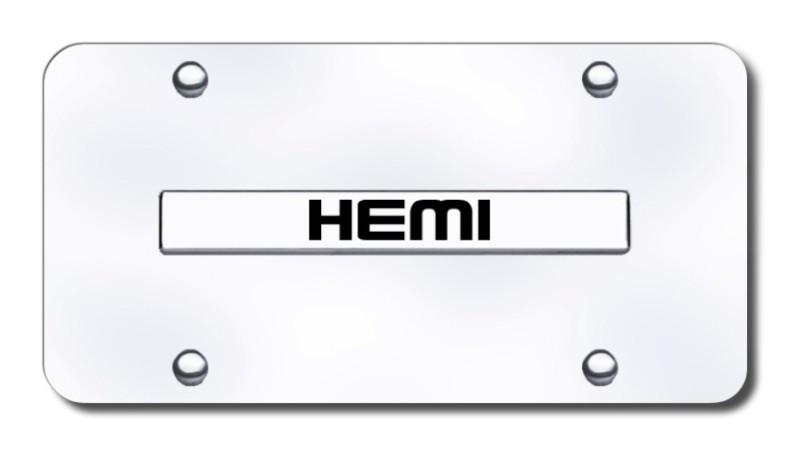 Chrysler hemi name chrome and chrome license plate made in usa genuine