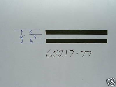 3/4" dark green tank metallic fender pinstripe 65217-77