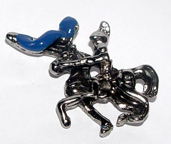 Chrome blue knights  motorcycle vest /cap pin 