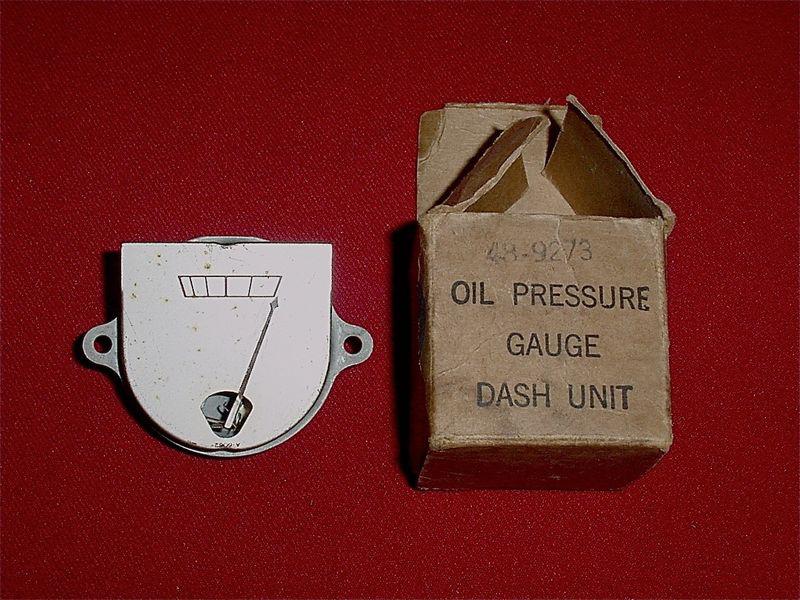 Nos oil pressure dash gauge 1936 36 ford w-box 1935 1937 35 37