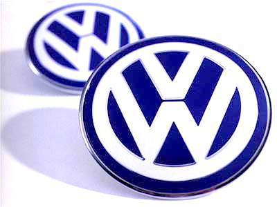 Vw new beetle badges original matching hood & rear emblems euro blue & white oem