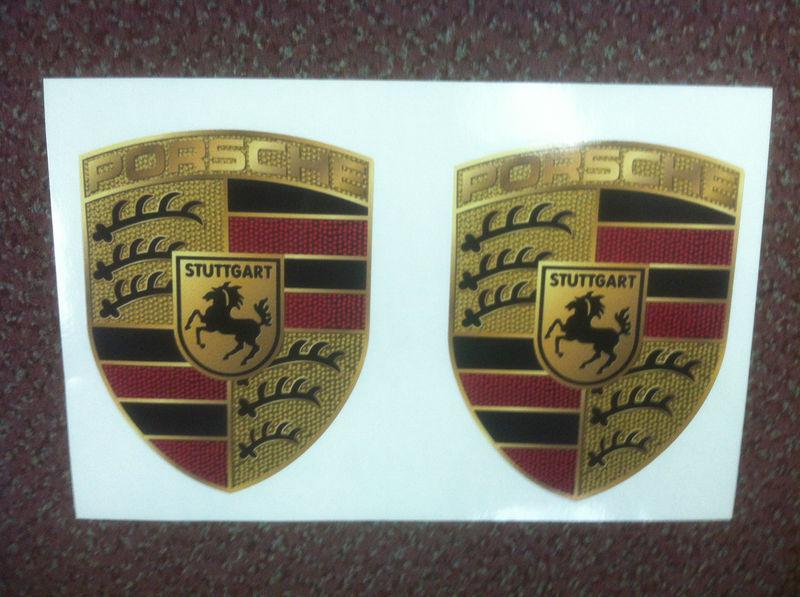 Porsche emblem decal set of 2