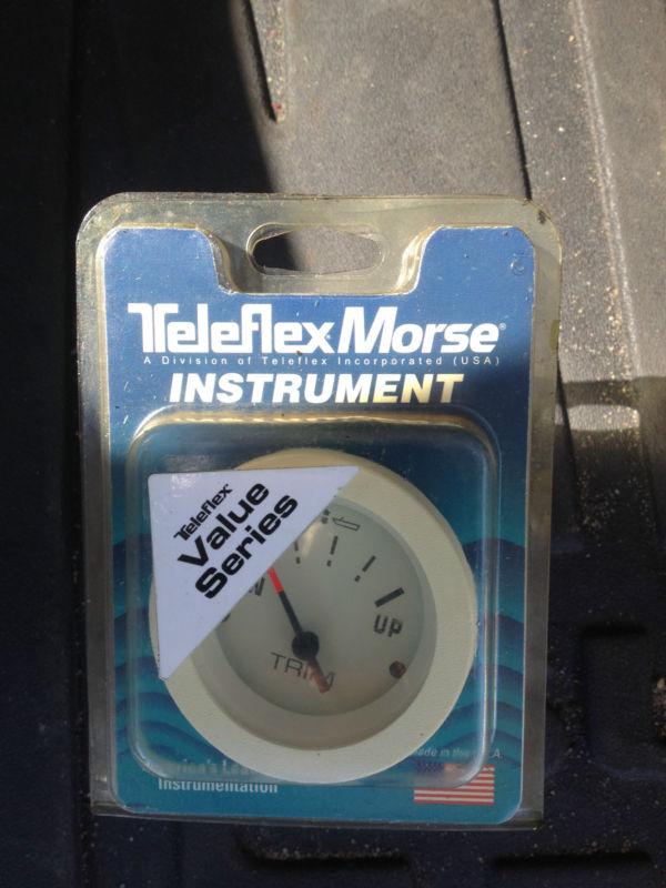 Teleflex morse white marine gauge for trim 