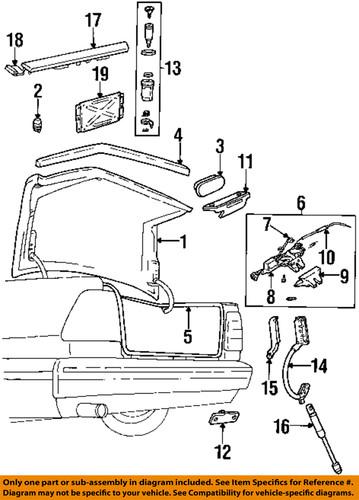 Saab oem 6976369 trunk lid lift support/lift support