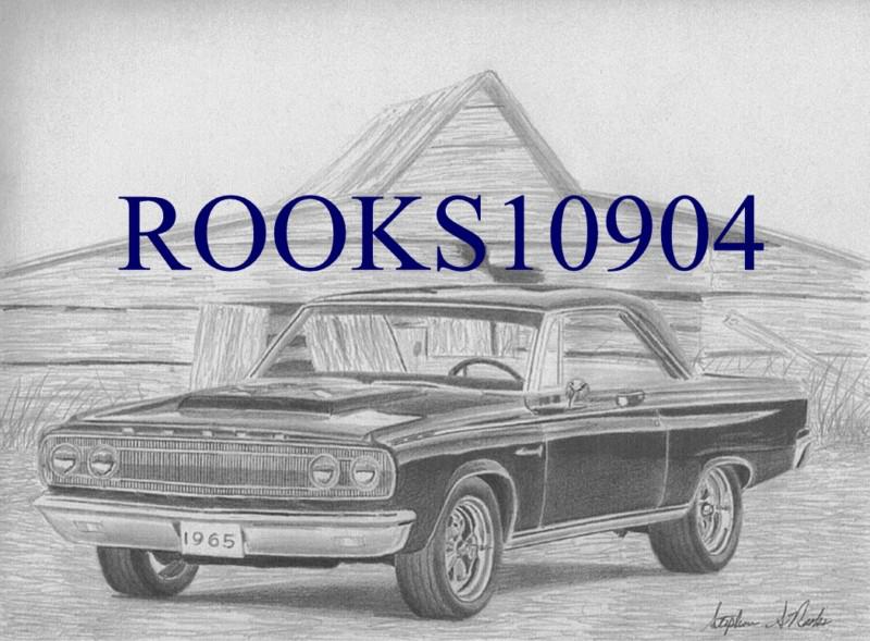 1965 dodge coronet muscle car art print