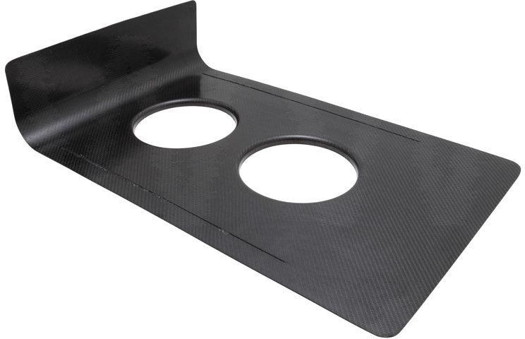 Black carbon hood scoop pan 100-8509 inner hood scoop pan, 7.25" dominator carb