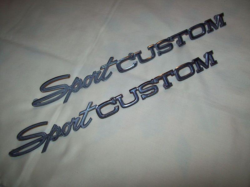 " sport custom "  emblems chrome emblems with mounting nuts  mancave decor