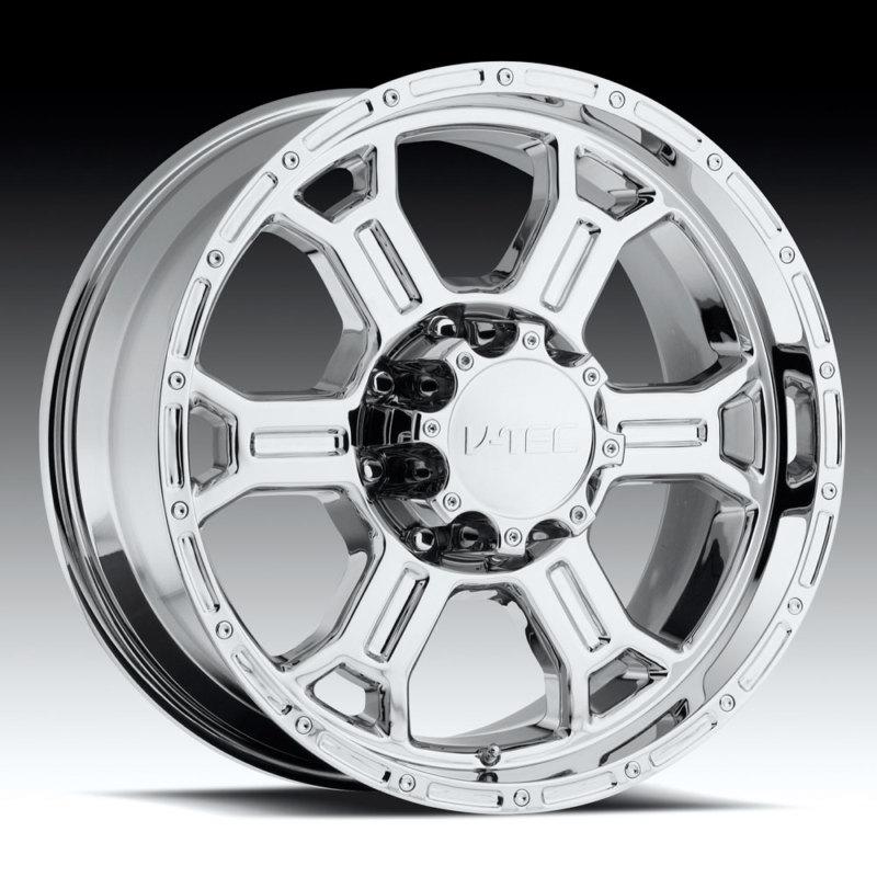 18" inch 8x6.5 chrome wheels rims 8 lug chevy silverado dodge ram 2500 3500 hd