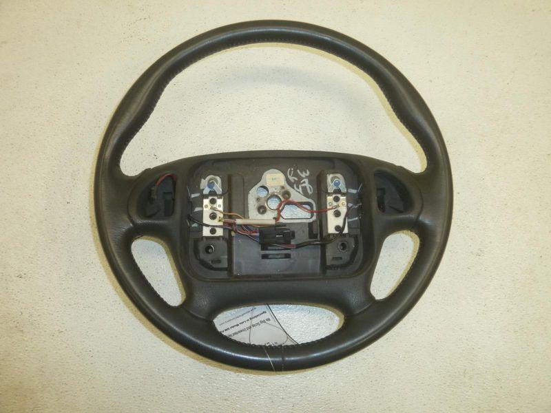 95 pontiac firebird dark grey driver steering wheel leather w/o buttons controls