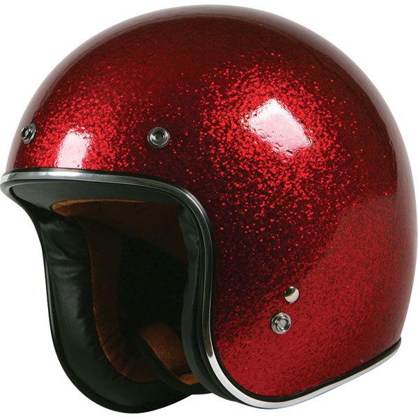 Red l torc route 66 t-50 super flake helmet