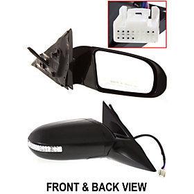 Power side view door mirror assembly passenger's right w/turn signal lamp/memory