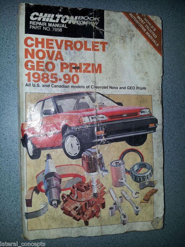 Chilton manual # 7658  chevrolet nova, geo, prizm 1985-90