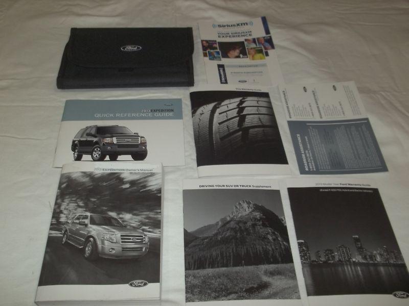 2013 ford expedition owner's manual 8/pc.set & black ford sporty denim case. 