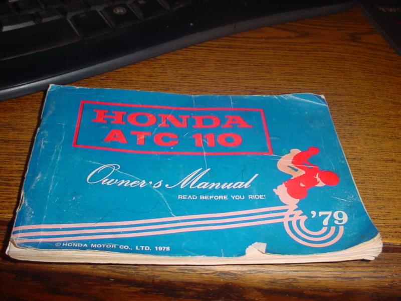 Original 1979 honda atc110 atv  owners manual