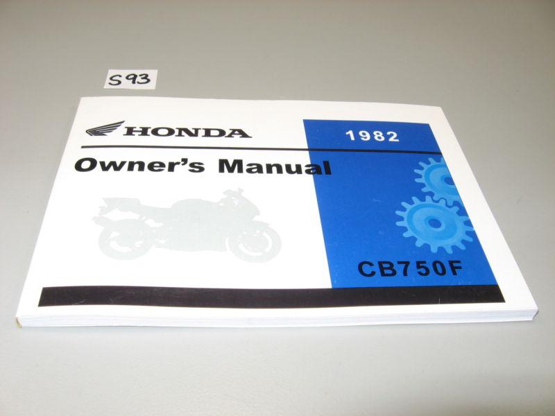 New owners manual 1982 cb 750 cb750 f dohc genuine honda oem oporators book #s93