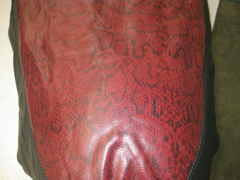 Custom made quality imported smooth leather and snake skin print vespa 250 cover