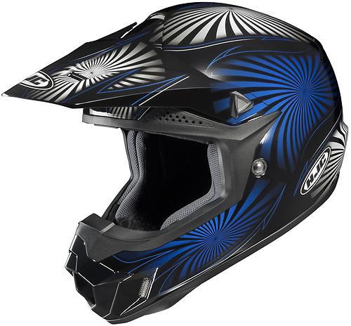New hjc cl-x6 whirl offroad/motocross adult helmet, mc-2/blue/black/white, xl