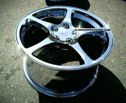 17/18" combo c5 chrome thin spoke style corvette wheels