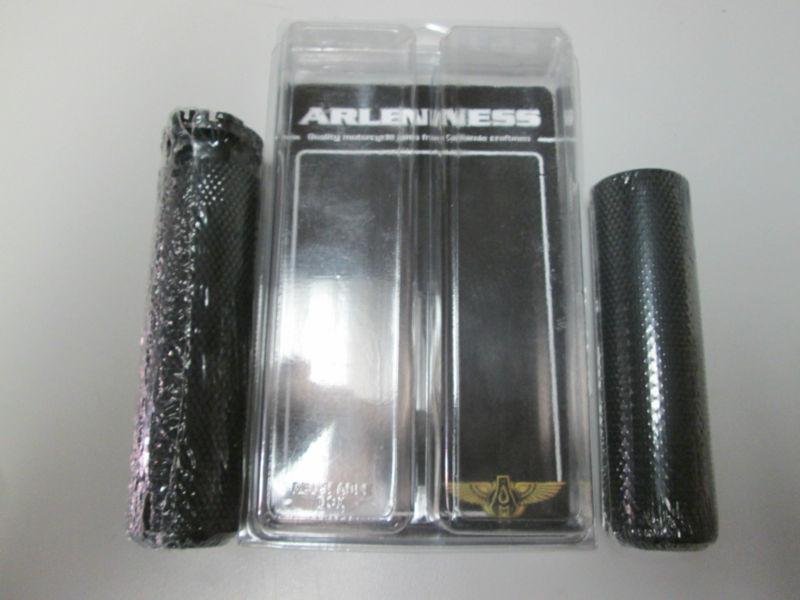 Arlen ness black knurled fusion hand grips for 1984-2013 harley softail dyna xl