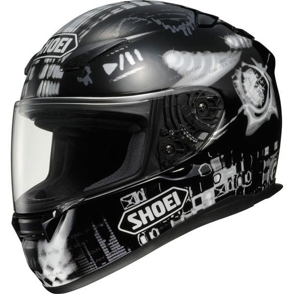 Black/silver l shoei rf-1100 elektro full face helmet