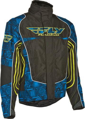 Fly racing snx motorcycle jacket wild blue small 470-2161s