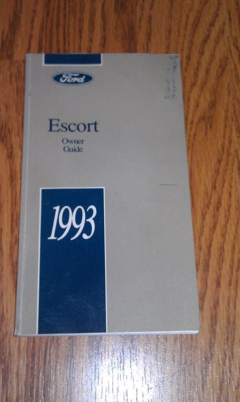 1993 ford escort owners manual / 93 ford escort owner's manual
