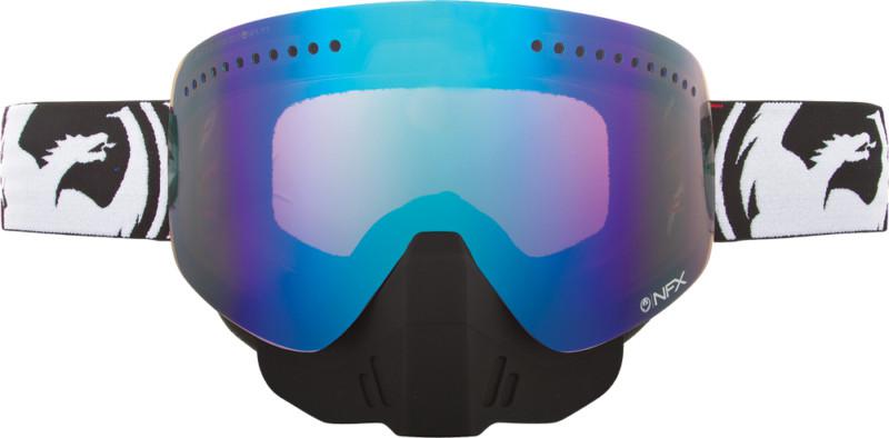 Dragon alliance nfx snow goggles overlap/blue steel lens
