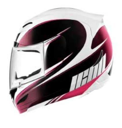 Icon airmada salient motorcycle helmet pink size xx-small