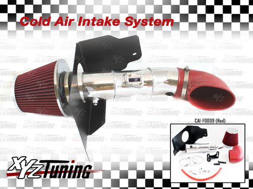 Red 05-09 mustang 4.6l v8 cold air intake induction kit + filter 3.5"