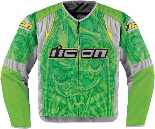 Icon overlord sportbike sb1 mesh jacket green small new