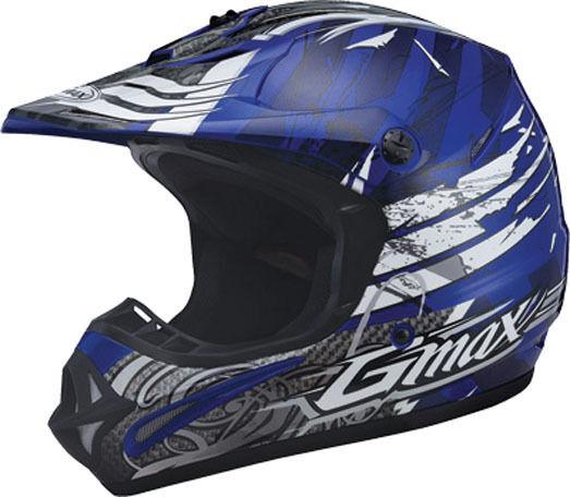 Gmax youth gm46y-1 shredder helmet blue white m/medium