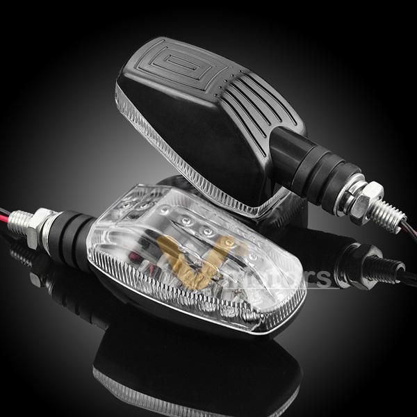 2x black 15 led 8mm street sport bike amber turn signal indicator blinker light