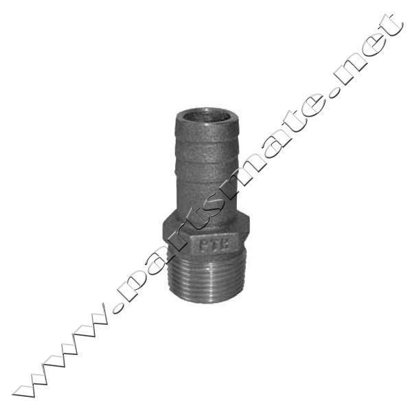 Groco pth2000 pipe-to-hose adapter 2in npt x 2in barb