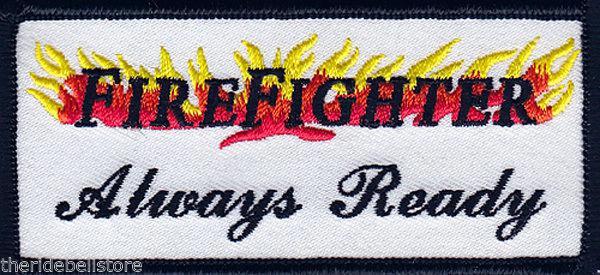  firefighter  always ready  motorcycle vest patch