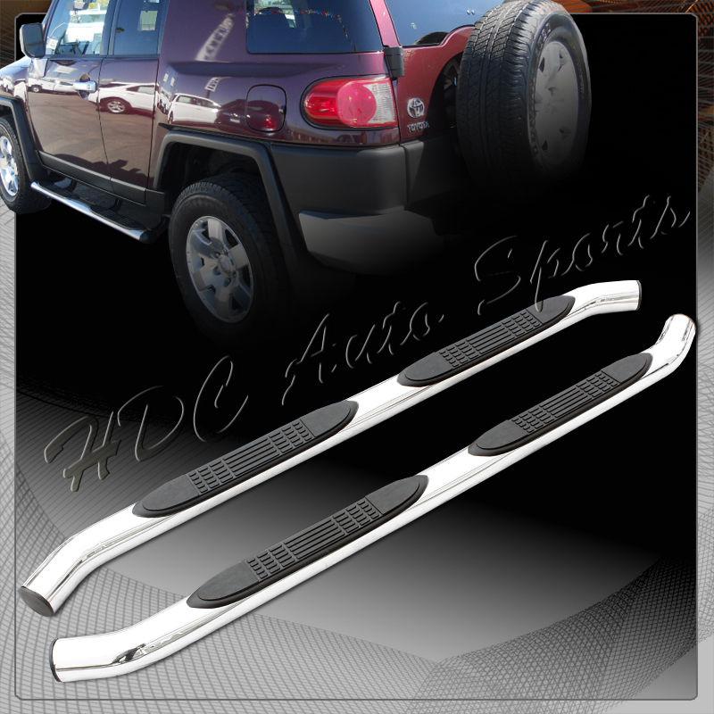 07-10 toyota fj cruiser 2 door stainless steel nerf side step board running bar