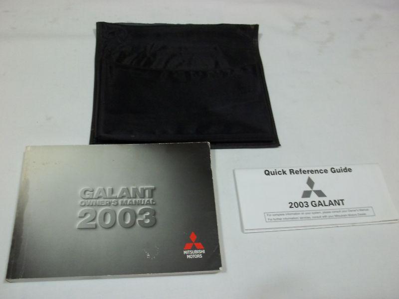 2003 mitsubishi galant owner's manual 3/pc.set & black mitsubishi pouch.free s/h
