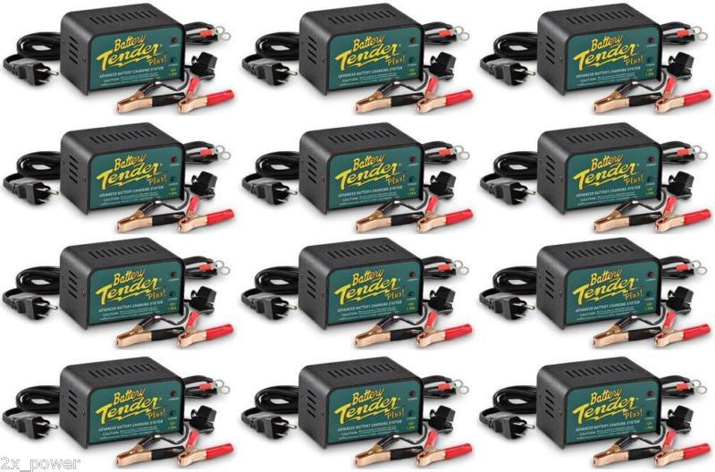 Case of 12 - deltran battery tender plus 12v maintainer / charger tender / 1.25a