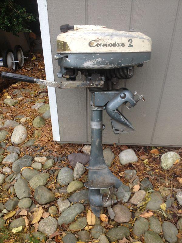 Vintage commodore 2 horsepower  outboard motor for parts or repair