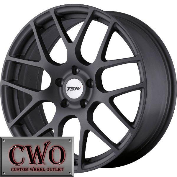 18 gunmetal tsw nurburgring wheels rims 5x120 5 lug cts bmw 1 3 series acura gto
