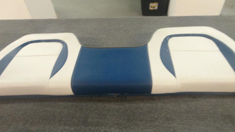 1 47''x17''x4'' top cushion blue/white/grey boat seat k/i #11
