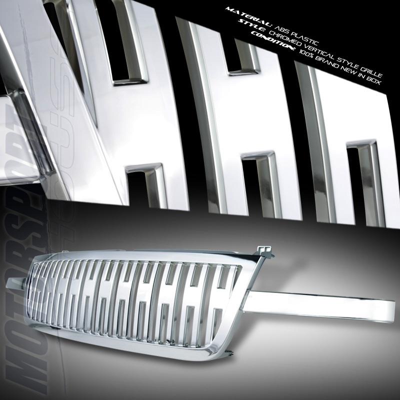 2006-2008 chevy silverado pickup truck vertical h-style chrome grille 2dr 4dr