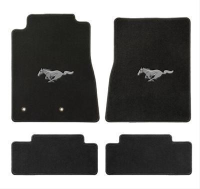 Lloyd oe plus floor mats 2005-2010 ford mustang front/rear black w/ pony logo